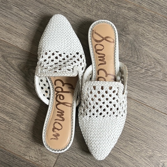 Sam Edelman Shoes - Sam Edelman Clara Woven Mikes Flats White 7.5
